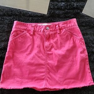 Gap Jeans Frayed Hem 5-Pkt Stretchy Mini Skirt